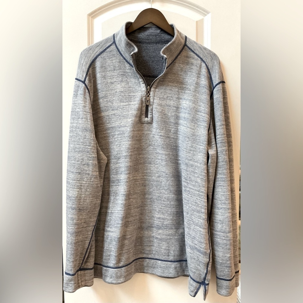 Tommy Bahama Reversible Half Zip Pullover